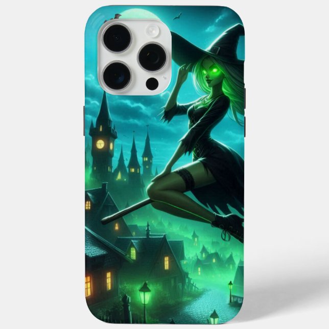 Spooky-grüne Aura Halloween-Hexe Case-Mate iPhone Hülle (Rückseite)
