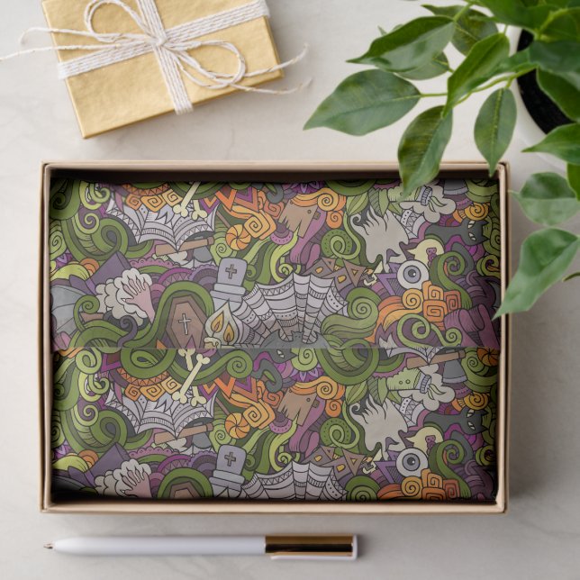 Spooky Halloween 10lb Gewebe Papier, weiß Seidenpapier (Geschenk)