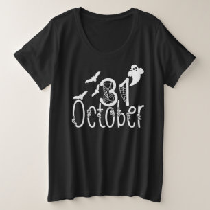 Spooky Halloween 31. Oktober Große Größe T-Shirt