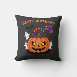 Spooky Halloween B-Tag Pumpkin Cake & Ghosts Kissen