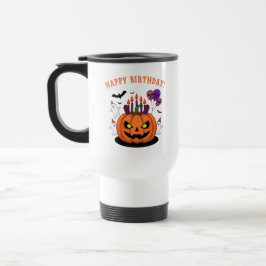 Spooky Halloween B-Tag Pumpkin Cake & Ghosts Reisebecher