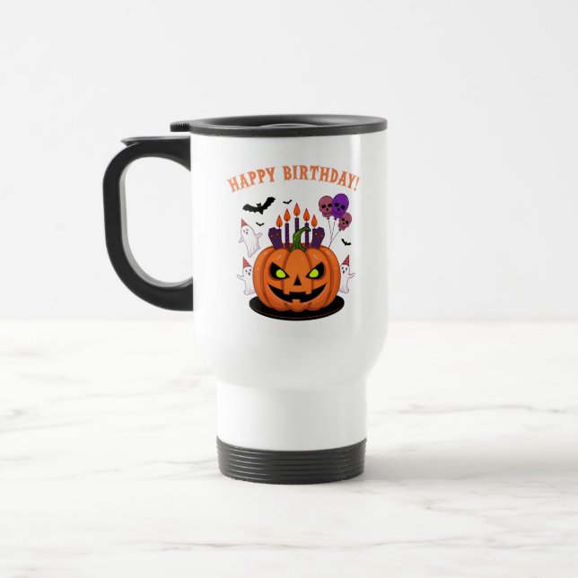 Spooky Halloween B-Tag Pumpkin Cake & Ghosts Reisebecher (Links)