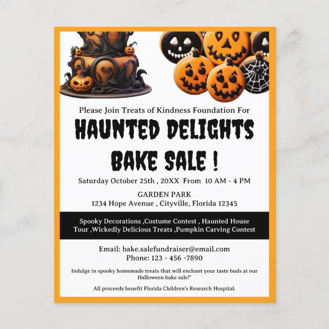 Spooky Halloween Bake Sale Flyer (Vorne)