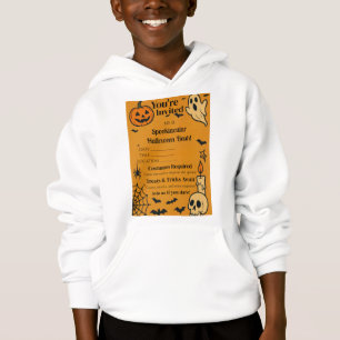 Spooky Halloween Bash Invite Ghosts & Games Hoodie