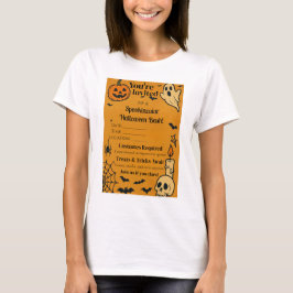 Spooky Halloween Bash Invite | Ghosts & Games T-Shirt