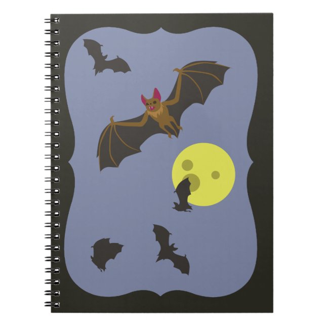 Spooky Halloween Bats Notizblock (Vorderseite)