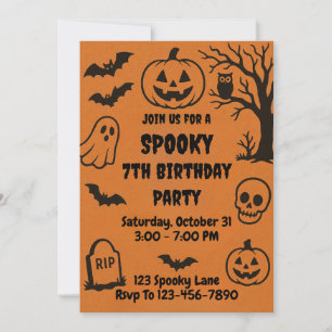 Spooky Halloween Birthday Einladung