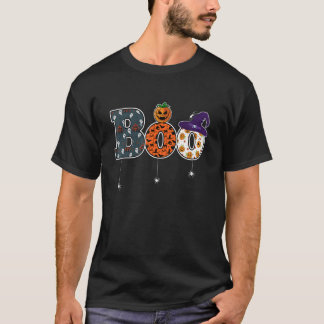 Spooky Halloween Boo Pumpkin mit Hexenhut und SP T-Shirt