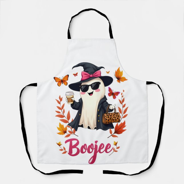 Spooky Halloween Boojee Sassy Classy Ghost Schürze (Vorderseite)