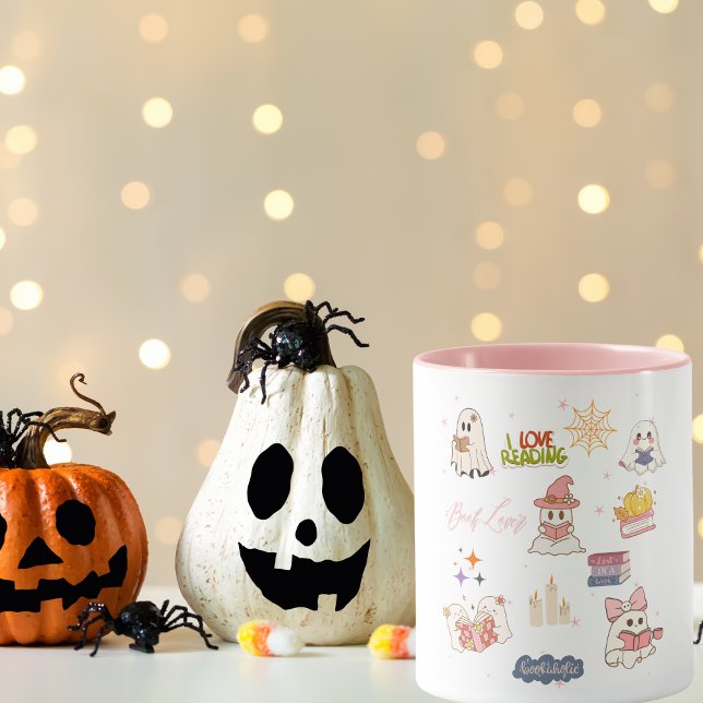 Spooky Halloween Book Lover Tasse (Von Creator hochgeladen)
