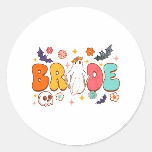 Spooky Halloween Bridge zu Junggeselinnen-Abschied Runder Aufkleber