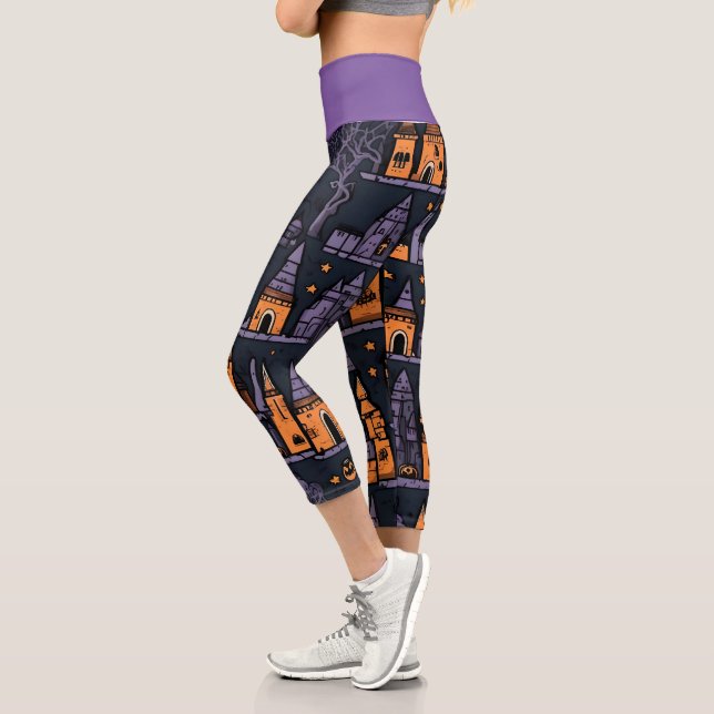 Spooky Halloween Capri Leggings (Links)