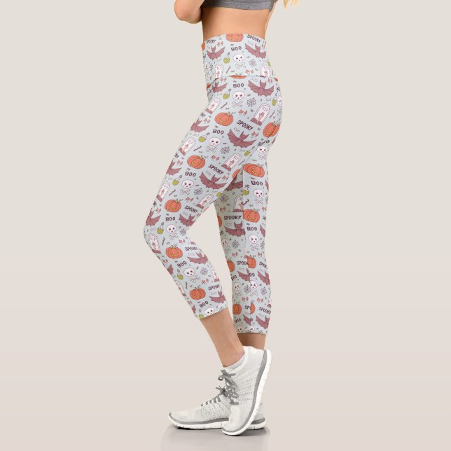 Spooky Halloween Capri Leggings (Links)