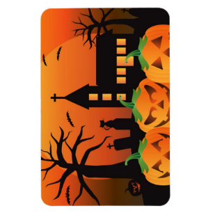 Spooky Halloween Carved Pumpkins Magnet
