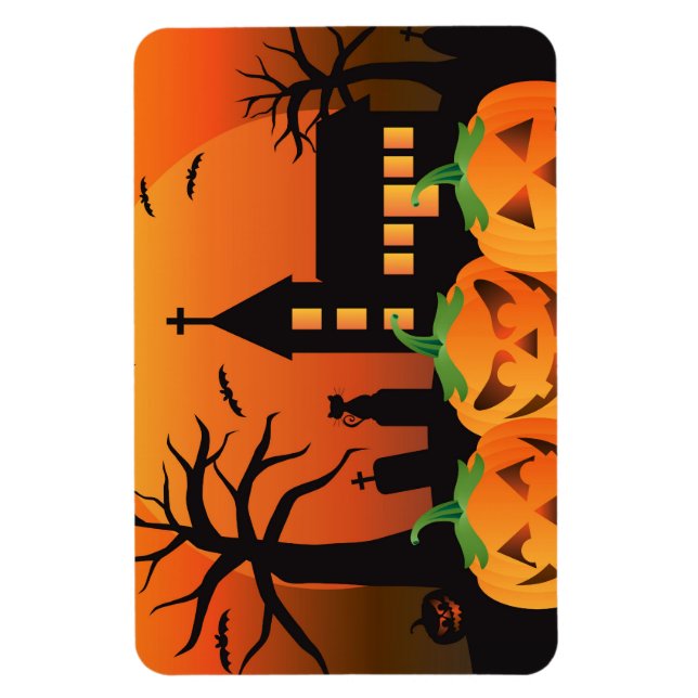 Spooky Halloween Carved Pumpkins Magnet (Vertikal)