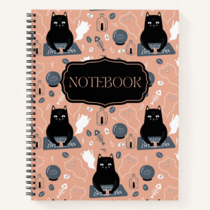 Spooky Halloween Cat Ghosts Notizbuch