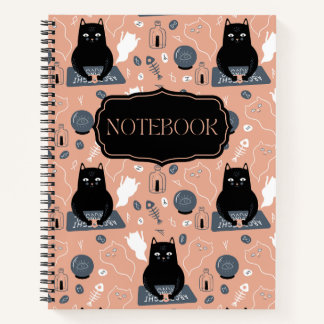 Spooky Halloween Cat Ghosts Notizbuch