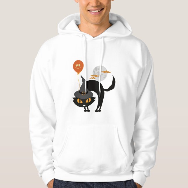 Spooky Halloween Cat Hoodie (Vorderseite)