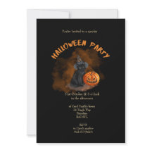 Spooky Halloween Cat Party Invitation