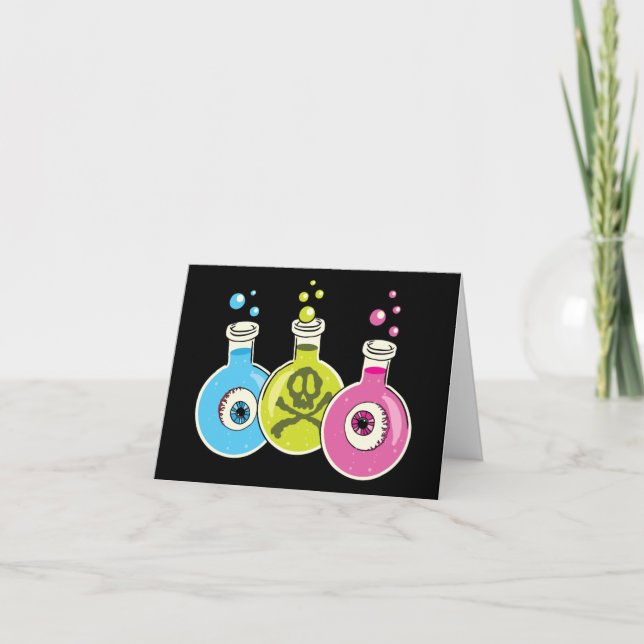 Spooky Halloween Chemistry Grußkarten Karte (Vorderseite)