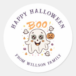 Spooky Halloween Classic Round Sticker