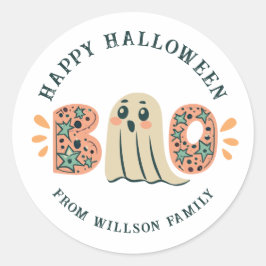 Spooky Halloween Classic Round Sticker