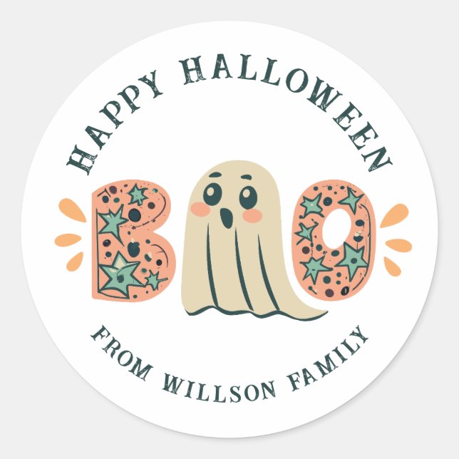 Spooky Halloween Classic Round Sticker (Vorderseite)
