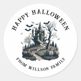 Spooky Halloween Classic Round Sticker