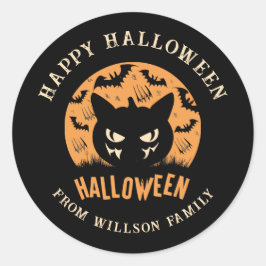 Spooky Halloween Classic Round Sticker