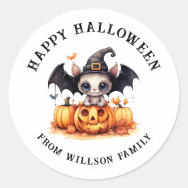 Spooky Halloween Classic Round Sticker