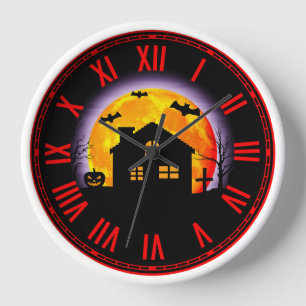 Spooky Halloween Clock Uhr