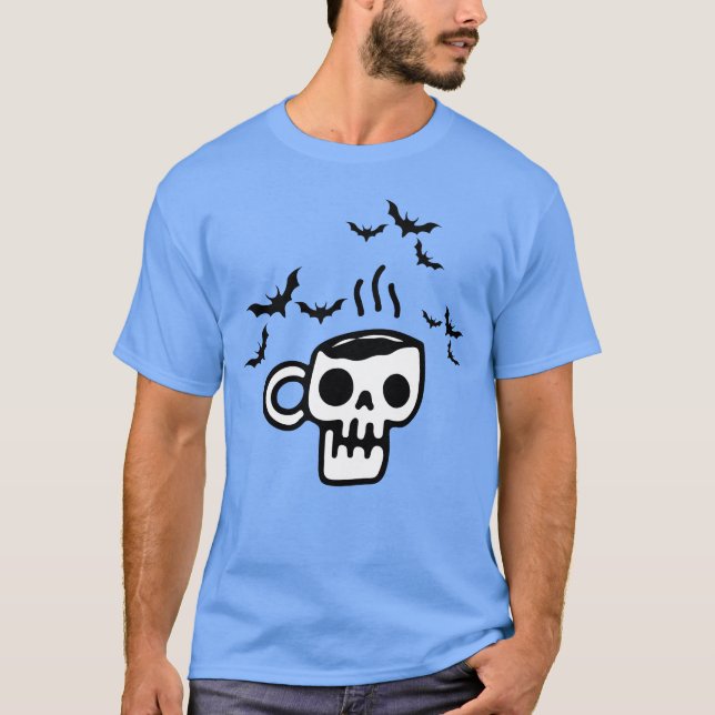 Spooky Halloween Coffee Freunde T-Shirt (Vorderseite)