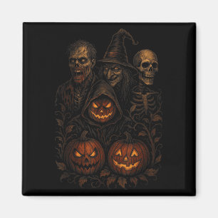 Spooky Halloween Creepy Pumpkin Beängstigend Hexe Magnet
