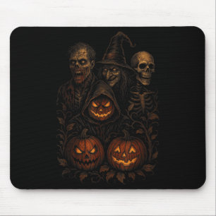 Spooky Halloween Creepy Pumpkin Beängstigend Hexe Mousepad