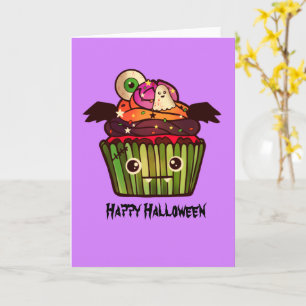 Spooky Halloween Cupcake Karte