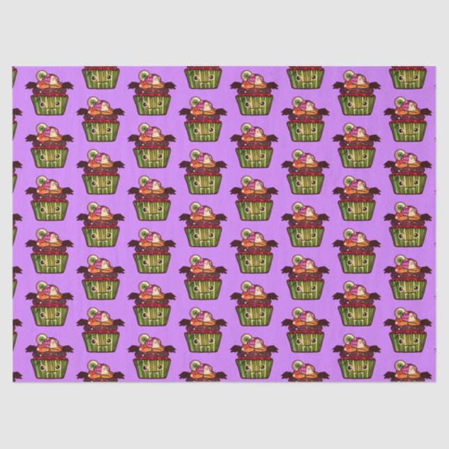 Spooky Halloween Cupcake Seidenpapier (Vorderseite)