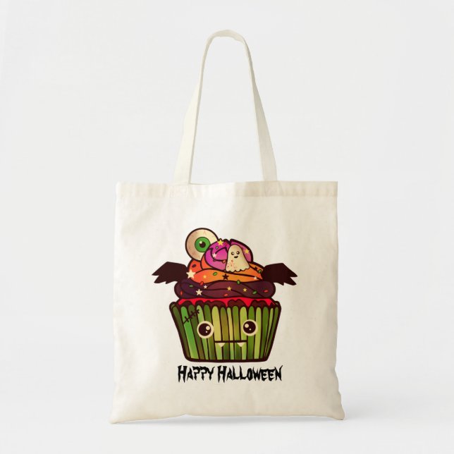 Spooky Halloween Cupcake Tote Bag Tragetasche (Vorne)