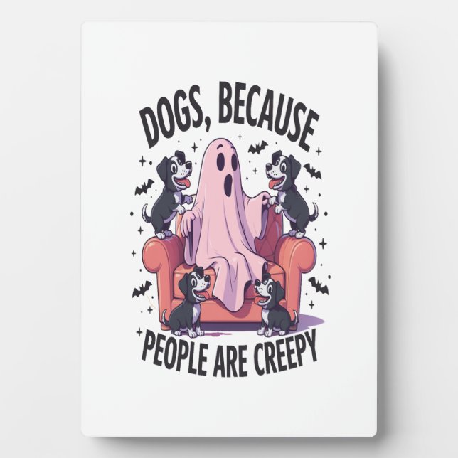 Spooky Halloween Dog Spooky Ghost (2) Fotoplatte (Vorderseite)