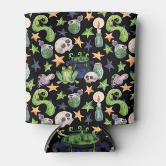 Spooky Halloween: Dunkles, von Hand Gezeichnet Mus Dosenkühler