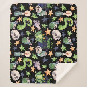 Spooky Halloween: Dunkles, von Hand Gezeichnet Mus Sherpadecke