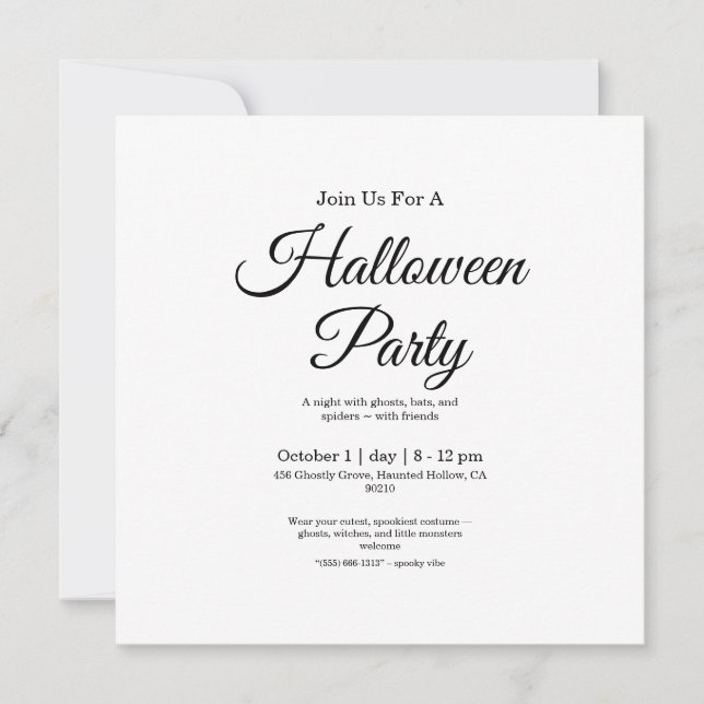 Spooky Halloween Einladung (Vorderseite)