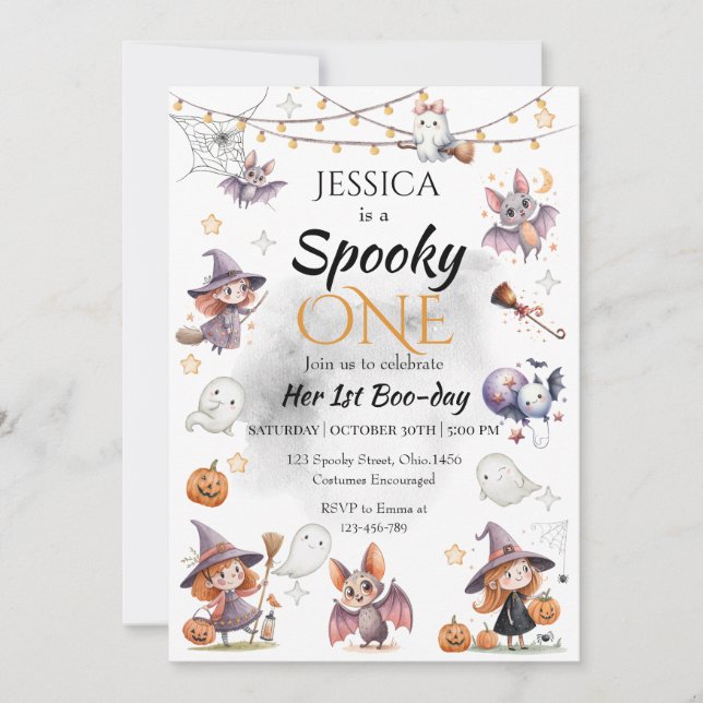 Spooky Halloween Einladung (Vorderseite)