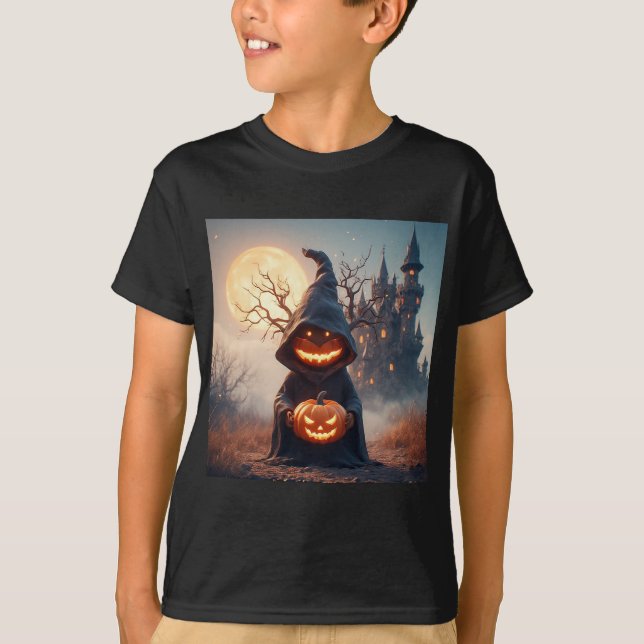 Spooky Halloween Einstellung T-Shirt (Vorderseite)