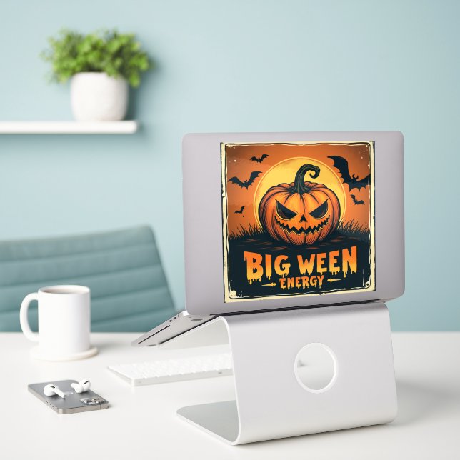 "Spooky Halloween Energy Drink Wird Big Ween Vinta Aufkleber (Laptop auf Schreibtisch)