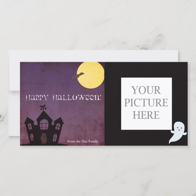 Spooky Halloween Feiertagskarte (Vorderseite)