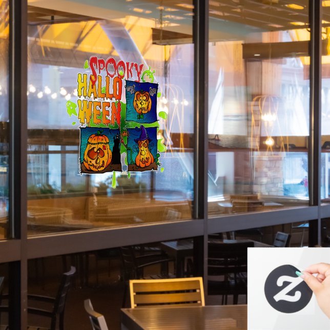 Spooky Halloween Fensteraufkleber (Restaurantfenster)