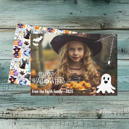 Spooky Halloween Foto-Card - Die Grüße der Saison Feiertagskarte