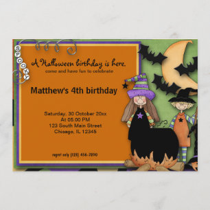 Spooky Halloween Geburtstag Einladung