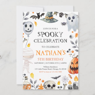 Spooky Halloween Geburtstag Einladung