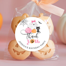 Spooky Halloween Geburtstag vielen Dank Runder Aufkleber